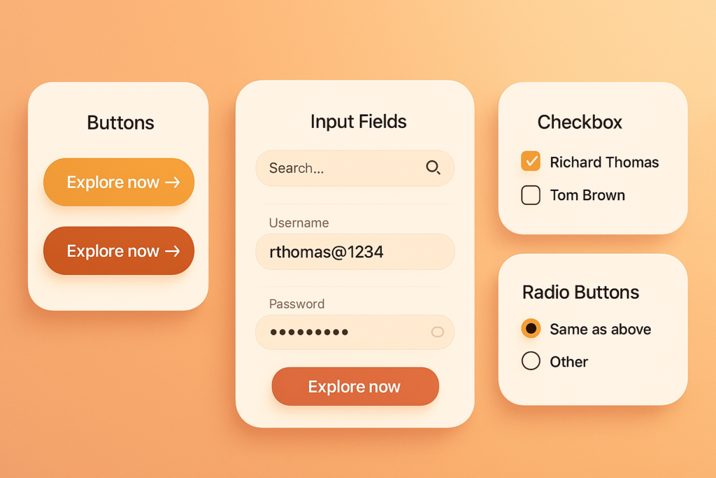 UI UX Elements Web Design Excalt Technology